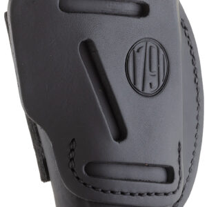 1791 Gunleather 4WH1SBLR 4-Way  IWB/OWB 01 Stealth Black Leather Belt Clip Fits 3-4" Barrel 1911