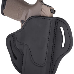 1791 Gunleather BH24SSBLR BH2.4S  OWB Open Top 2.4 Stealth Black Leather Belt Slide Fits FN 509/Springfield XD-M/HK VP9SK