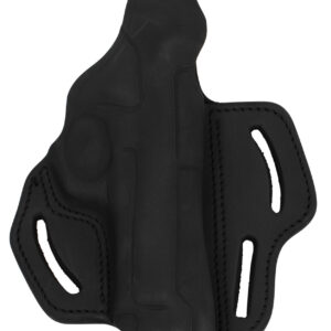 1791 Gunleather BHX4SBLR BHX  OWB 04 Stealth Black Leather Belt Slide Fits Beretta 92/CZ 75/P-10