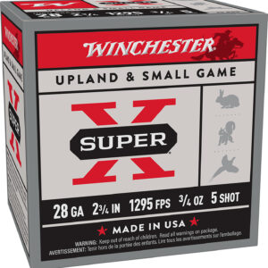 Winchester Ammo X285 Super X Heavy Game Load High Brass 28Gauge 2.75" 3/4oz 5Shot 25 Per Box/10 Case