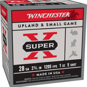 Winchester Ammo X28H5 Super X Heavy Game Load High Brass 28Gauge 2.75" 1oz 5Shot 25 Per Box/10 Case