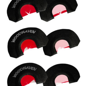 Woodhaven WH301 Red Ninja Power V  Diaphragm Call Triple Reed Attracts Turkeys Black 3 Per Pkg