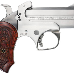 Bond Arms BASS Snakeslayer Original Derringer Single 357 Magnum 2rd 3.50" Barrel, Stainless Metal Finish, Blade Front/Fixed Rear Sights, Extended Rosewood Grip, Removeable Trigger Guard, Manual Safety