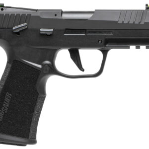 Sig Sauer 322CBAS10 P322  22 LR 10+1 4" Black Steel Threaded Barrel, Black Hard Coat Anodized Optic Ready/Serrated Slide, Black SS/Polymer Frame w/Picatinny Rail & Black Polymer Grips