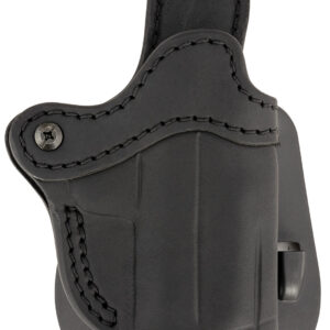 1791 Gunleather ORPDHCSBLR Paddle Holster Optic Ready OWB Size Compact Black Leather Compatible w/Glock 43/Taurus GX4/Sig P365, Paddle Mount, Right Hand