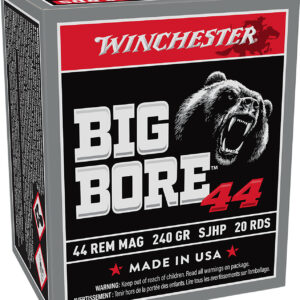 Winchester Ammo X44MBB Big Bore  44RemMag 240gr Semi Jacketed Hollow Point 20 Per Box/10 Case