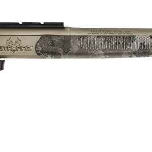 Traditions CR846604534B NitroFire Pro 50 Cal 209 Primer Tungsten Cerakote 26" Fluted/Threaded w/VAPR twist Barrel, Drilled & Tapped Receiver, Veil Alpine Adj Cheek Piece & LOP Synthetic Stock