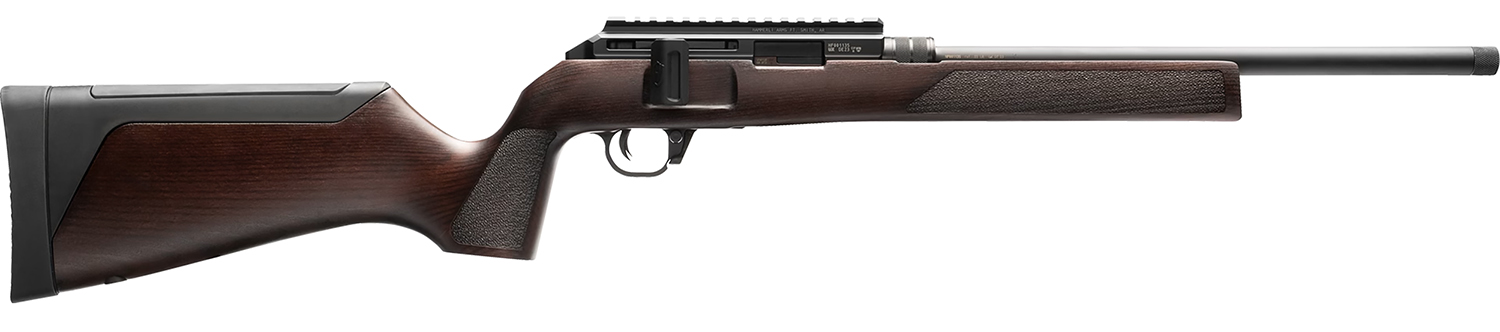 Hammerli Arms 5800100 Force B1 Sports South Exclusive 22 LR 10+1 16.10" Black Threaded Barrel, Black Receiver w/Picatinny Rail, Classic Brown Adjustable Wood Stock