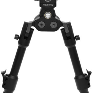 Warne 7923M Skyline Pro Bipod  Black Anodized QD Picatinny Head with Precision Legs