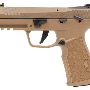 Sig Sauer 322CCAS P322  Compact Frame 22 LR 20+1 4" Black Threaded Barrel, Coyote Tan Cerakote Optic Ready/Serrated Slide, Coyote Tan Polymer/SS Frame w/Picatinny Rail, Polymer Grip, Ambidextrous