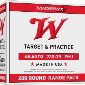 Winchester Ammo USA45W USA Range Pack 45ACP 230gr Full Metal Jacket 200 Per Box/3 Case