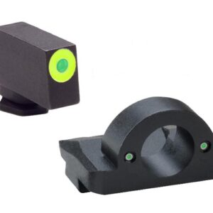 Ameriglo Ghost Ring Night Sight Set for Glock Models 17.19.26 - Green Outline
