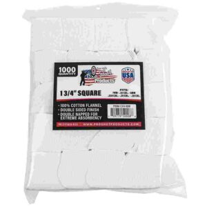 Pro-Shot 1 3/4" Square 100% Cotton Patches 1000/ct