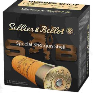 Sellier & Bellot Shotgun Ammunition 12 ga 2 5/8"  15 plts Rubber  - 25/box