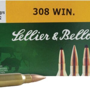 Sellier & Bellot Rifle Ammunition .308 Win 180 gr FMJ  - 20/box