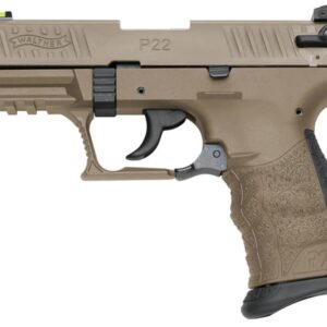 WALTHER ARMS P22Q TACT 22LR FULL FDE 3.4" #