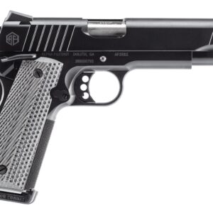 Alpha Foxtrot AA27X4ENA-XQBK08-WBS AF1911  Full Size 45 ACP 8+1 5" Stainless Bull Barrel, Black QPQ Stainless Steel Serrated Slide, Black QPQ Stainless Steel Serrated Frame w/Beavertail G10 Grip