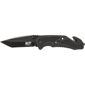 Smith & Wesson M&P SWMP11B Tanto Folder Rescue Lock 3 7/8" Blade Black
