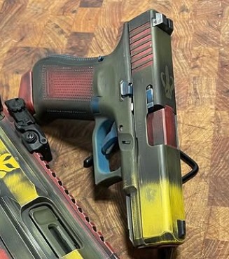 revolver cerakote pistol slide frame complex pattern