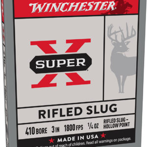 Winchester Ammo X413RS5 Super X  410Gauge 3" 1/4oz Rifled Slug Shot 5 Per Box/50 Case