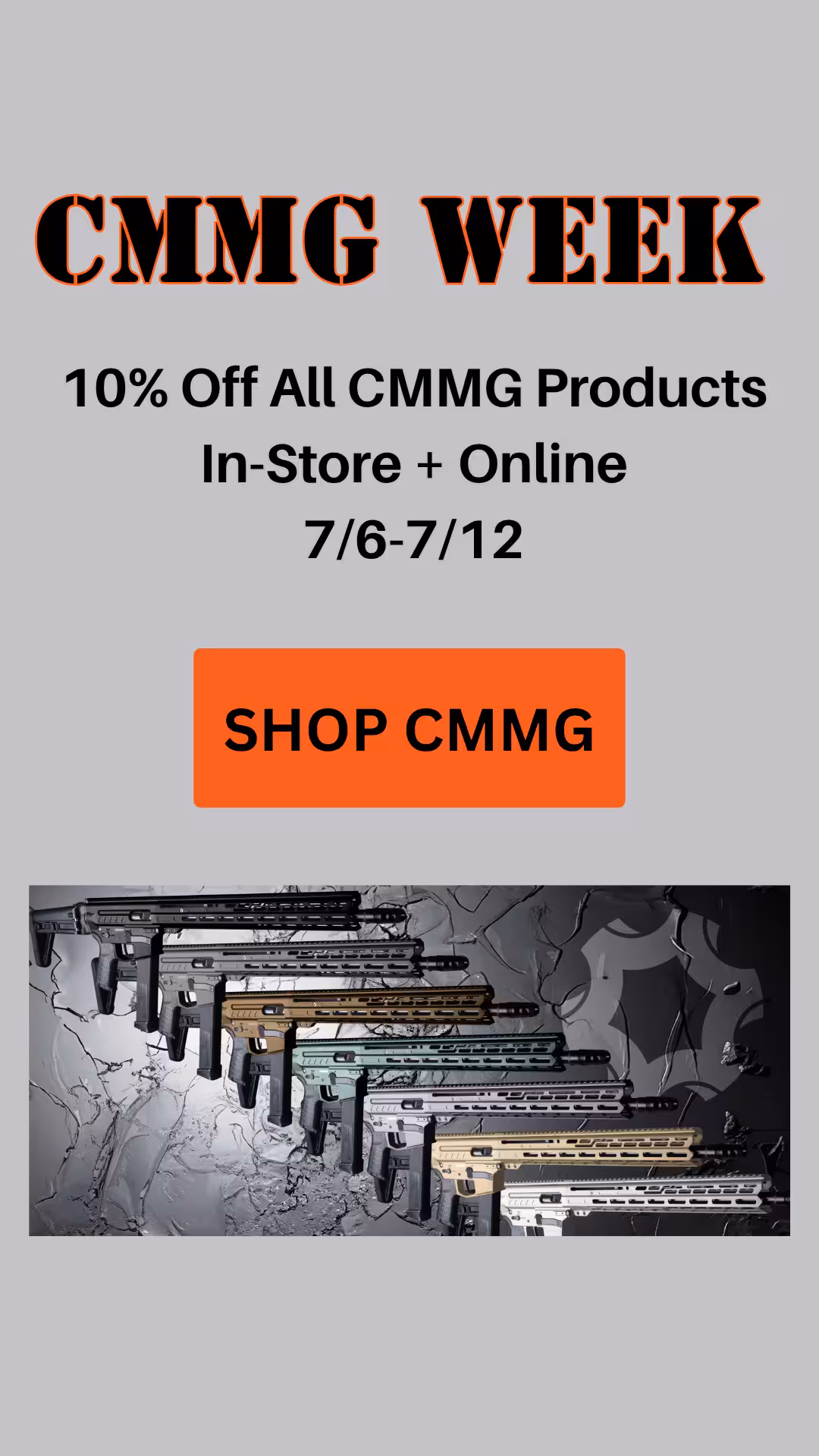 CMMG Week promotion at Tactical Penguin.