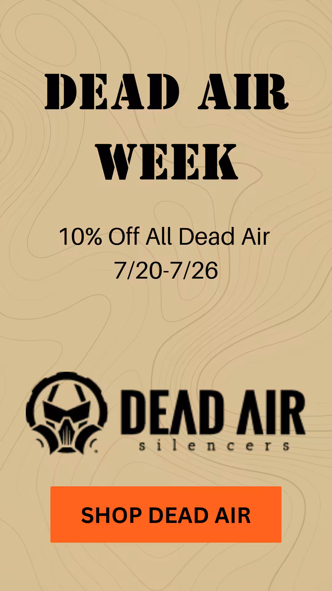 Banner advertising Dead Air week at Tactical Penguin in Utah.