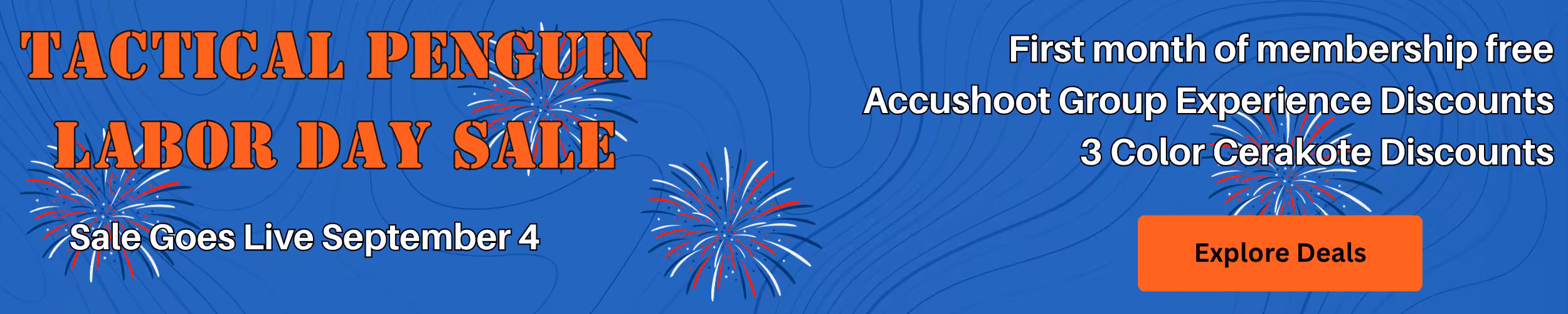 Promotional banner for Tactical Penguin Labor Day Sales September 4-13